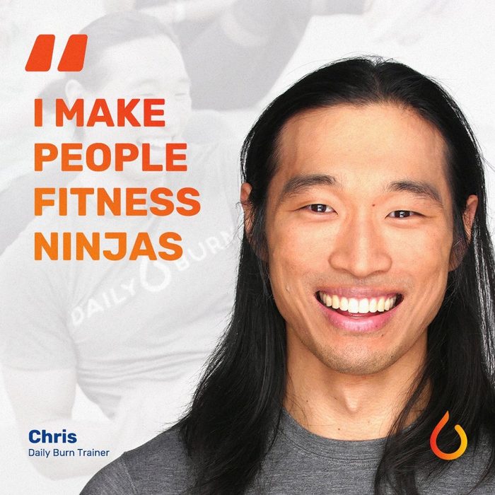 Daily Burn trainer feature graphic: I make people fitness ninjas
